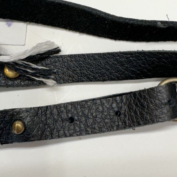 Leather Handmade Keychain Medium Length 17 inch Black NWT - Picture 4 of 11